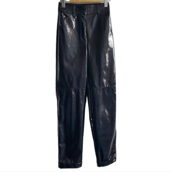 Wilfred Black Vinyl Funk Pant Size 00 - Picture 1 of 14